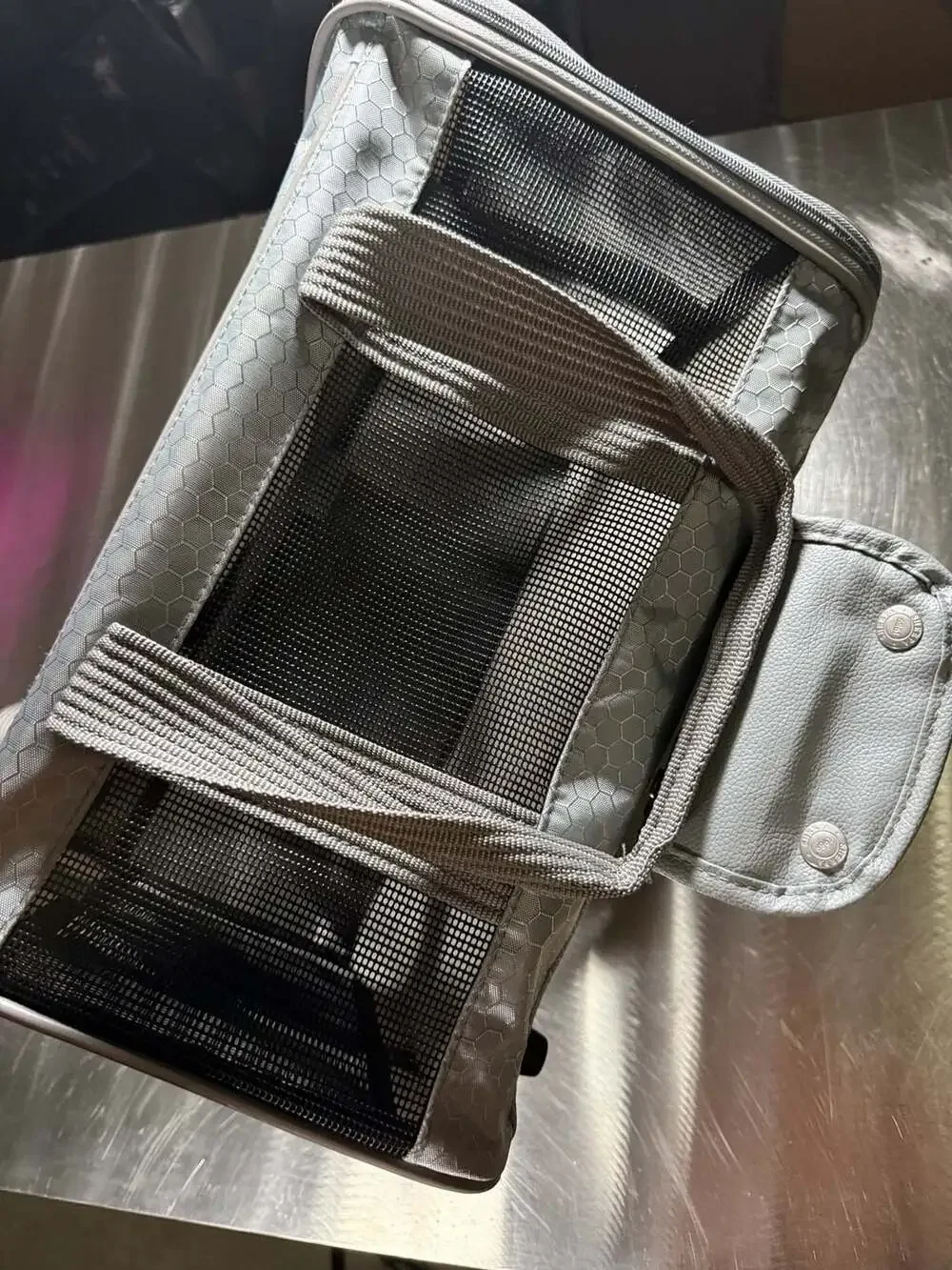 Sherpa Carrier To Go Medium Pet Carrier Gray Honeycomb Pattern